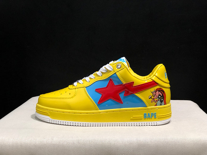 Red, Blue & Yellow Colorblock Low-Top Sneakers